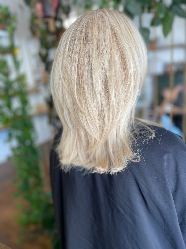 Icy blonde layers